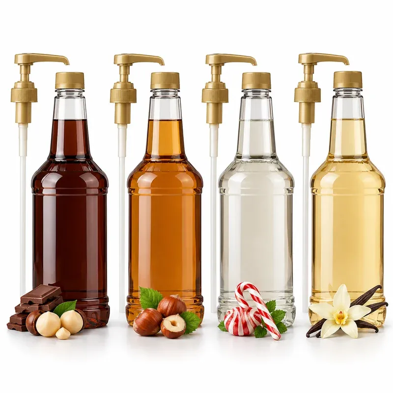 Torani Sugar Free Holiday Variety 4-Pack with Pumps, product photo on a white background