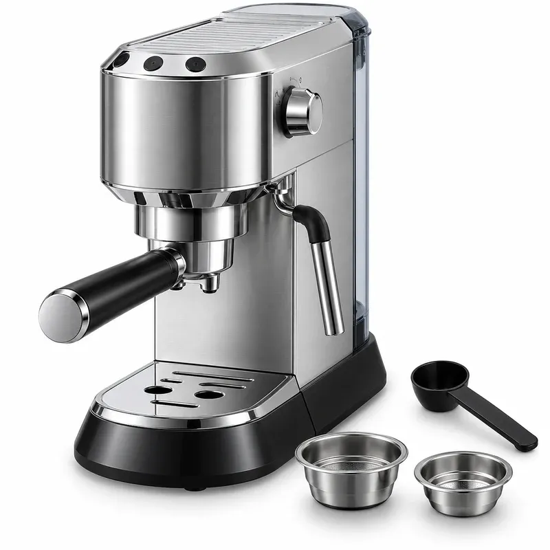 De'Longhi Dedica Deluxe Espresso Machine (EC685M), product photo on a white background