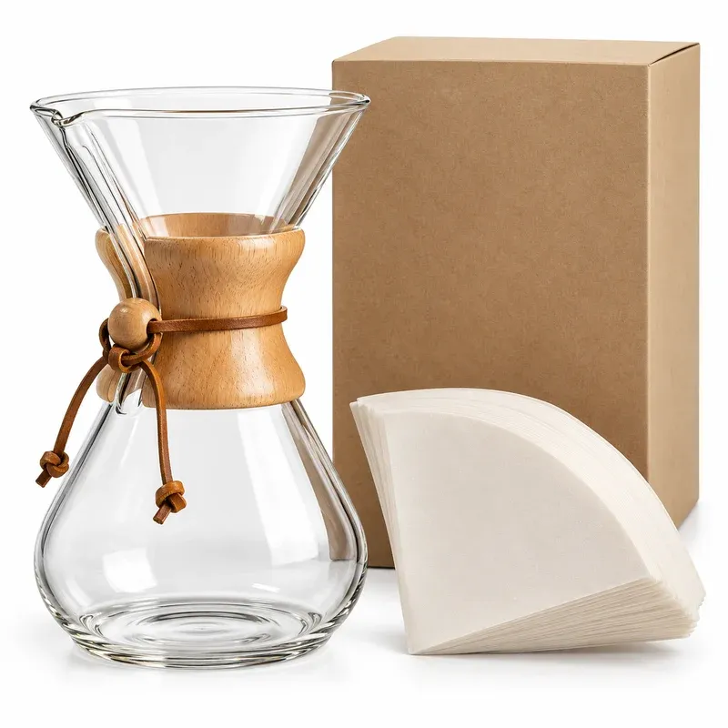 Chemex Classic 6-Cup Pour-Over Coffeemaker, product photo on a white background