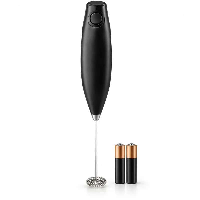 Zulay Kitchen Handheld Milk Frother with Stand, product photo on a white background