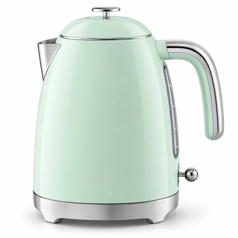 Smeg KLF03 Electric Kettle, 7 Cup, Pastel Green, product photo on a white background