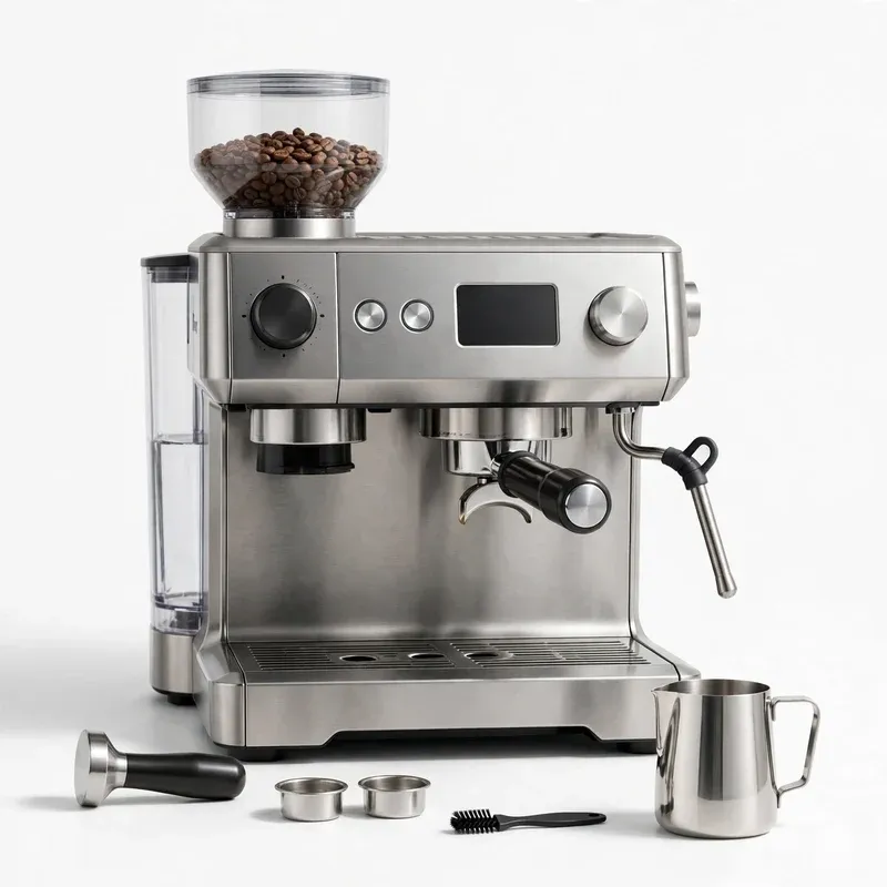 Breville Barista Pro Espresso Machine BES878BSS, product photo on a white background
