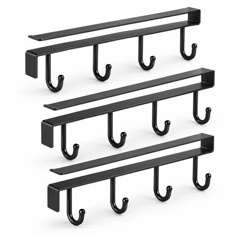 Luckinow Under Cabinet Mug Hooks, 3 Pack (9 Hooks), product photo on a white background