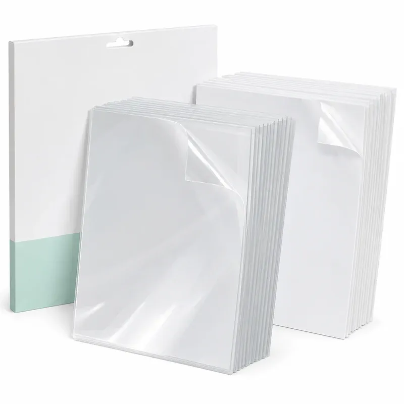 Cricut Waterproof Clear Sticker Paper, 20 Sheets (8.5 x 11 in), product photo on a white background