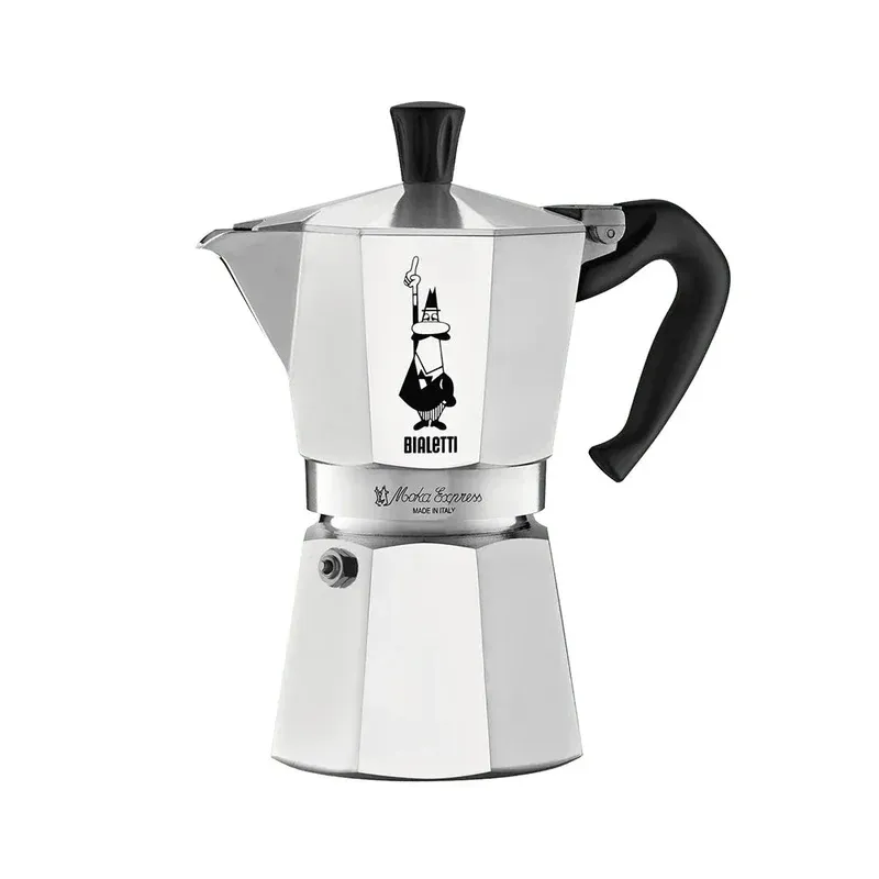 Bialetti Moka Express Stovetop Espresso Maker, 6 Cup, product photo on a white background