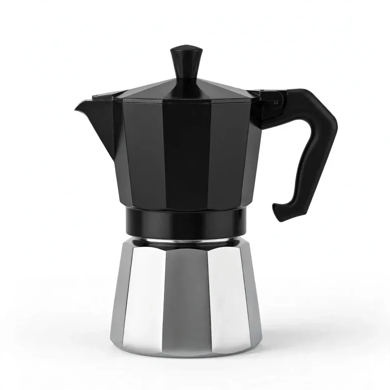 Bialetti Moka Induction Stovetop Espresso Maker, 6 Cup, product photo on a white background