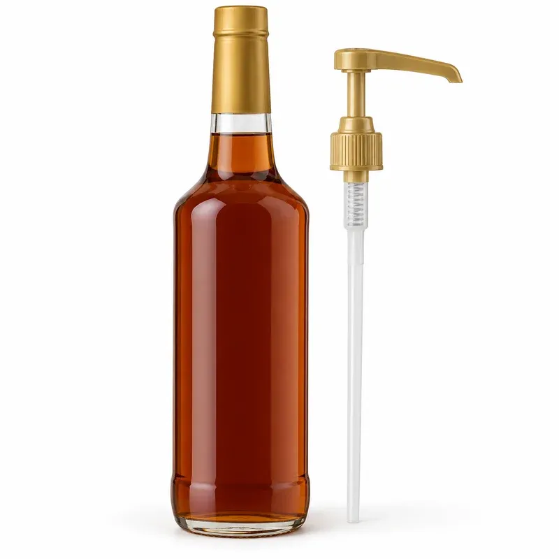 Torani Gingerbread Syrup, 25.4 oz with Pump, product photo on a white background